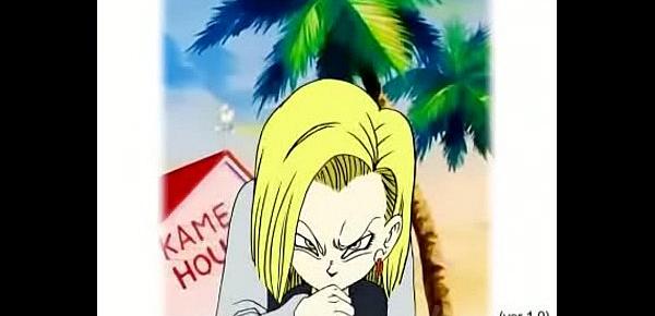  Dragon Ball Z - Android 18 sucking a penis Android 18 chupando um pau Android 18 chupando un pene